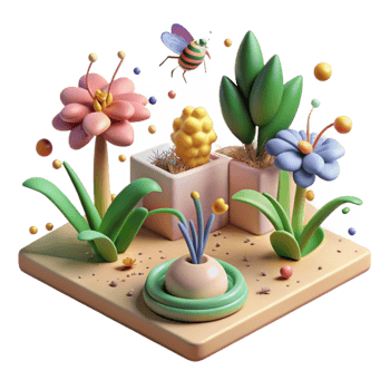 wonderful contemporary Pollinator Friendly Plants Diagram Isolated premium png