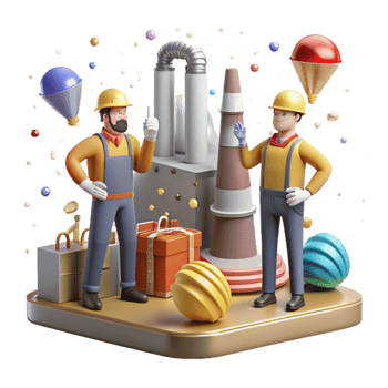 dramatic modern Industrial Noise Affecting Workers Transparent Background premium png