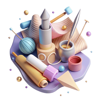 wonderful modern Light Painting Tools Isolated premium png
