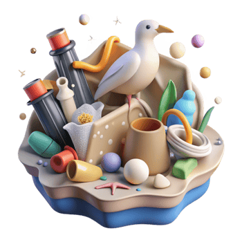 extraordinary contemporary Plastic Waste Threatening Seabirds Cutout Graphic exclusive png
