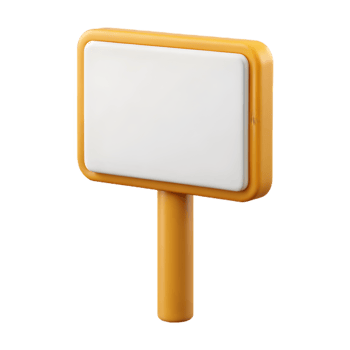 Blank Sign Icon , White Rectangular Yellow Post Board png