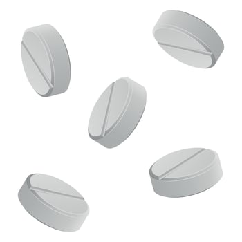 icons of medicines tablets pills on white background vector