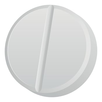 white pill medicine icon vector
