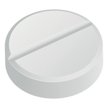 white pill medicine icon on white background vector
