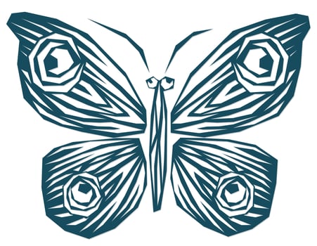 Symbol of butterfly. vector