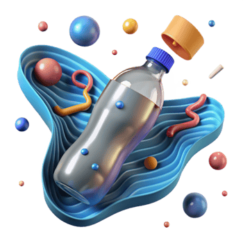extraordinary classic Plastic Bottle Floating in River Cutout Isolated Transparent Background Close Up professional png