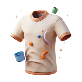 beautiful minimalist Organic Cotton T Shirt Front View Transparent Element genuine png