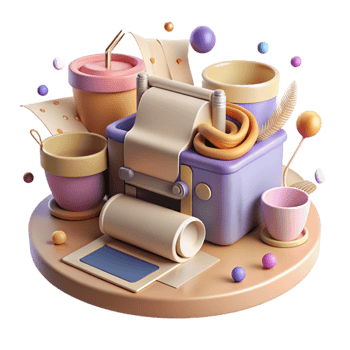 dramatic creative Pad Printing Machine Ink Cup Isolated high quality png