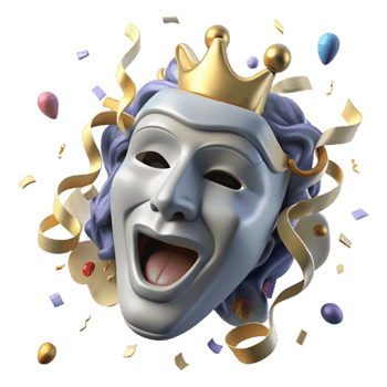 stunning contemporary Greek Theatre Mask Tragedy Expression Isolated authentic png