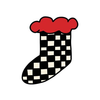 winter socks cartoon drawing illustration vector