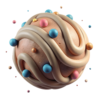stunning vintage Handcrafted Clay Bead Isolated on a Transparent Background high resolution png