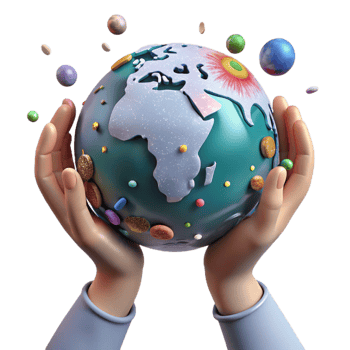 beautiful artistic Hands Holding Planet Earth Transparent png