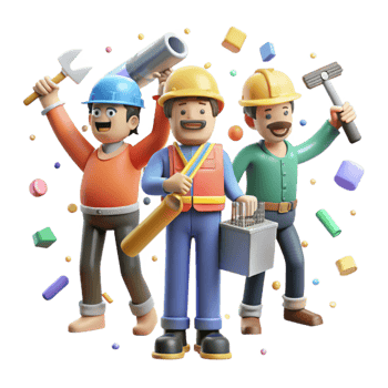 magnificent rustic Group Holding Tools Construction Teamwork Transparent Background professional png