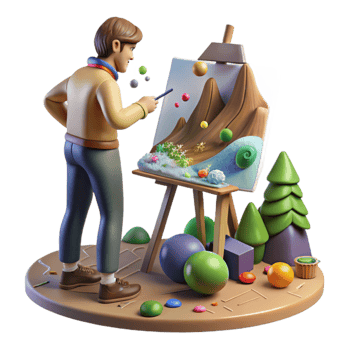 impressive classic Local Artist Painting Landscape Isolated Creative Expression premium png