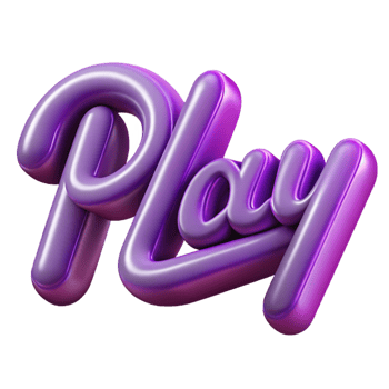 mysterious fascinating Crisp edges, clean lines PLAY . Flat purple, with Scalable Design. high quality png