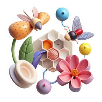 stunning creative Pollination Process Diagram White Background Cutout detailed png