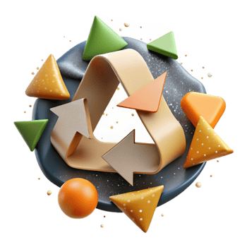 magnificent classic Recycling Arrows Symbol Isolated with Circular Design high quality png