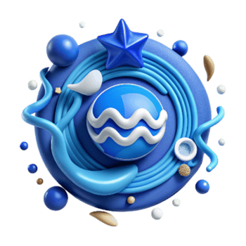dramatic rustic Ocean Health Symbol Blue Isolated authentic png
