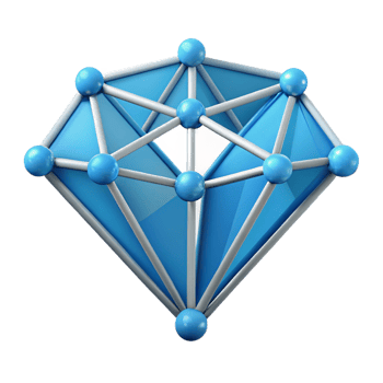 coveted creative Series of connected diamonds, clean lines, crisp edges. Flat color with Scalable Design. original png