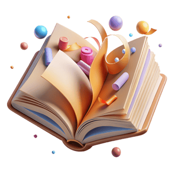 serene rustic Old Book Open Pages Transparent Background high quality png