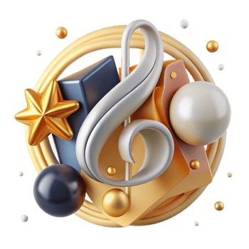 beautiful vintage Music Note Symbol Cutout with Elegant Curves genuine png