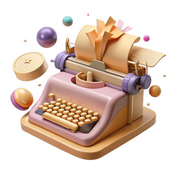 wonderful traditional Old Typewriter Cutout with Keys Detailed high quality png