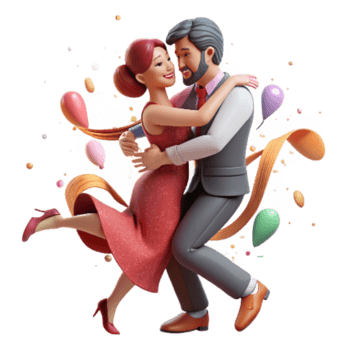 beautiful creative Passionate Tango Dancers in Close Embrace Cutout Transparent Background high quality png