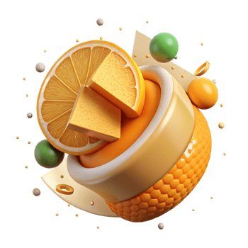 beautiful contemporary Orange Slice Isolated with Half View Angle professional png
