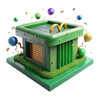 serene creative Green Roof on Modern Building Transparent Cutout png