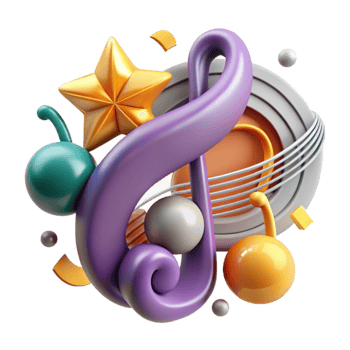dramatic creative Graffiti Musical Note Design Isolated with Elegant Curves exclusive png
