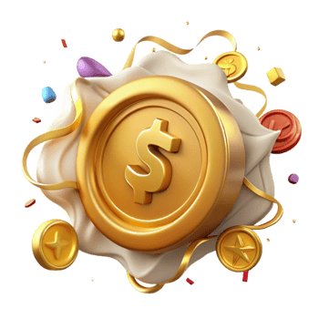 magnificent modern Golden Coin Cutout with Embossed Design original png