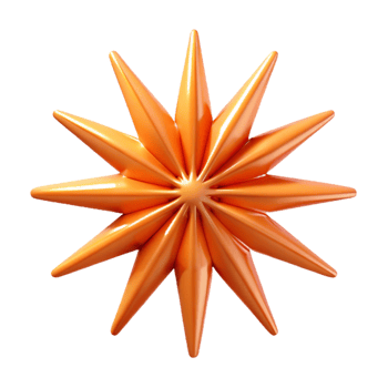 immaculate abstract A radiating starburst with sharp points and a solid color. Symmetrical with Scalable Design. high quality png