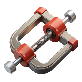 dramatic dramatic artistic Technical drawing of a clamp. Clean lines, scalable, single-weight stroke with Scalable Design. genuine png