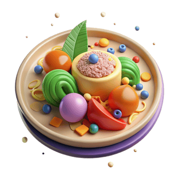 extraordinary traditional Healthy Food Plate Colorful Isolated high resolution png