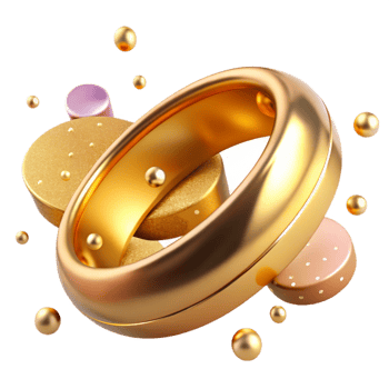 magnificent abstract Golden Bangle Bracelet Isolated with Reflective Lighting high resolution png
