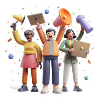 extraordinary creative Group Holding Signs Campaign Bold Text Cutout high resolution png