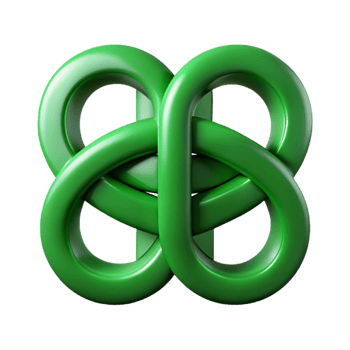 timeless contemporary Intertwined A and B monogram, symmetrical design. Flat green. Clean lines with Scalable Design. gallery standard png