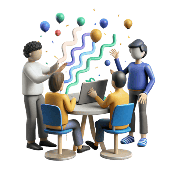 elegant modern Group Silhouette Brainstorming Solutions Meeting Transparent Background png