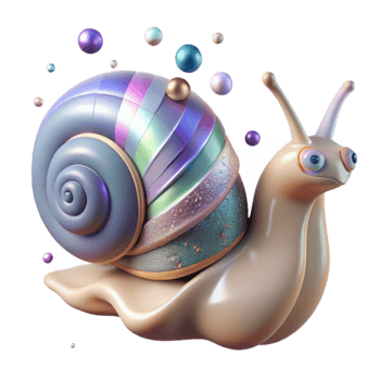 vibrant contemporary Pond Snail Cutout Isolated on Transparent Background authentic png
