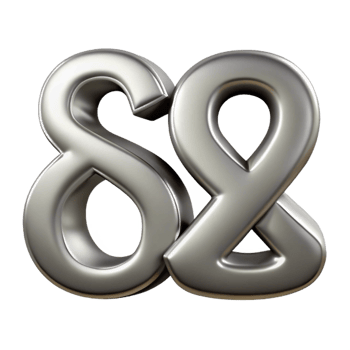 majestic melancholic modern Scalable ampersand symbol, symmetrical design. Flat silver with Scalable Design. expertly shot png