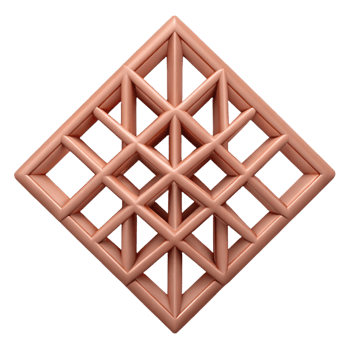 impressive baroque Diamond lattice, symmetrical, flat color, with Scalable Design. exclusive png