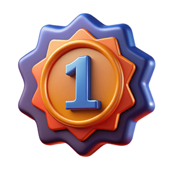 exemplary coastal Number one badge with a bold outline. Crisp edges, scalable, single-weight stroke with Scalable Design. precision png