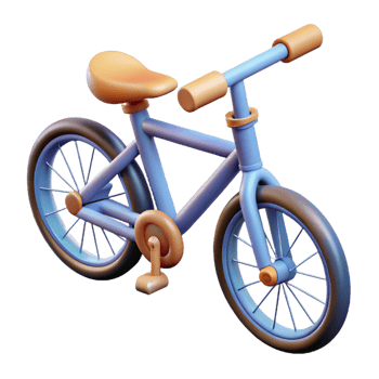 tranquil stunning Single-weight stroke depicting a bicycle. Crisp edges, flat color, with Scalable Design. original png