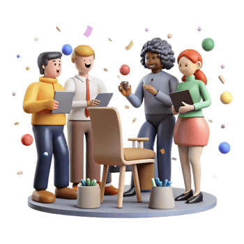 extraordinary classic Group Silhouette Diverse Team Meeting Transparent Background detailed png