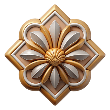 radiant acclaimed Symmetrical hexagon pattern, flat color with Scalable Design. png