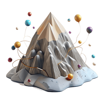 magnificent minimalist Hand Drawn Mountain Sketch Cutout on White Background high quality png