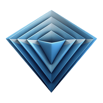 elegant avant-garde Geometric logo of a hexagon with a dot in the center. Crisp edges, minimal design, flat color with Scalable Design. refined png