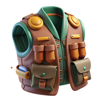 magnificent abstract Hunter Vest Pockets Detail Cutout with Zipper authentic png