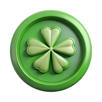 striking nordic Circular logo with a stylized four-leaf clover. Single-weight stroke, flat color, symmetrical with Scalable Design. luxury png
