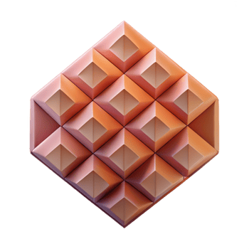 wonderful whimsical organic Spiral made of squares, single-weight stroke with Scalable Design. authentic png